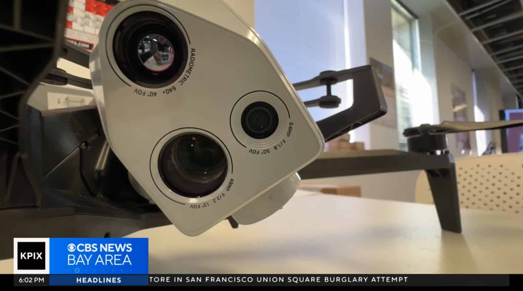 Close view of the Skydio X10 airframe shown at the SFPD demonstration.