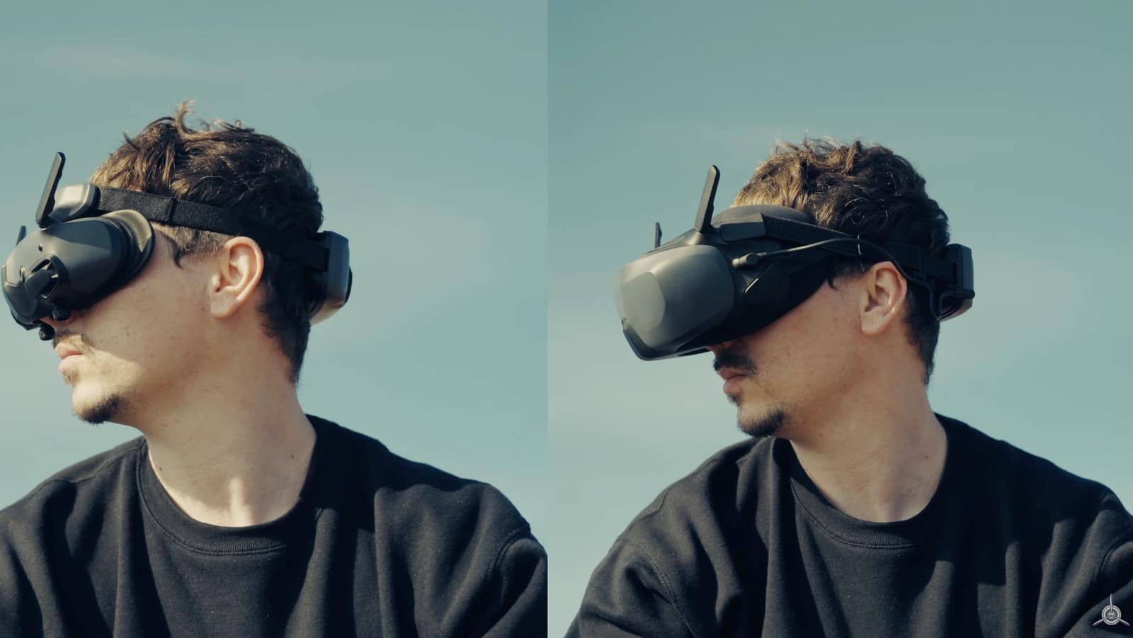 Rear three-quarter comparison showing the head straps of each goggle model.