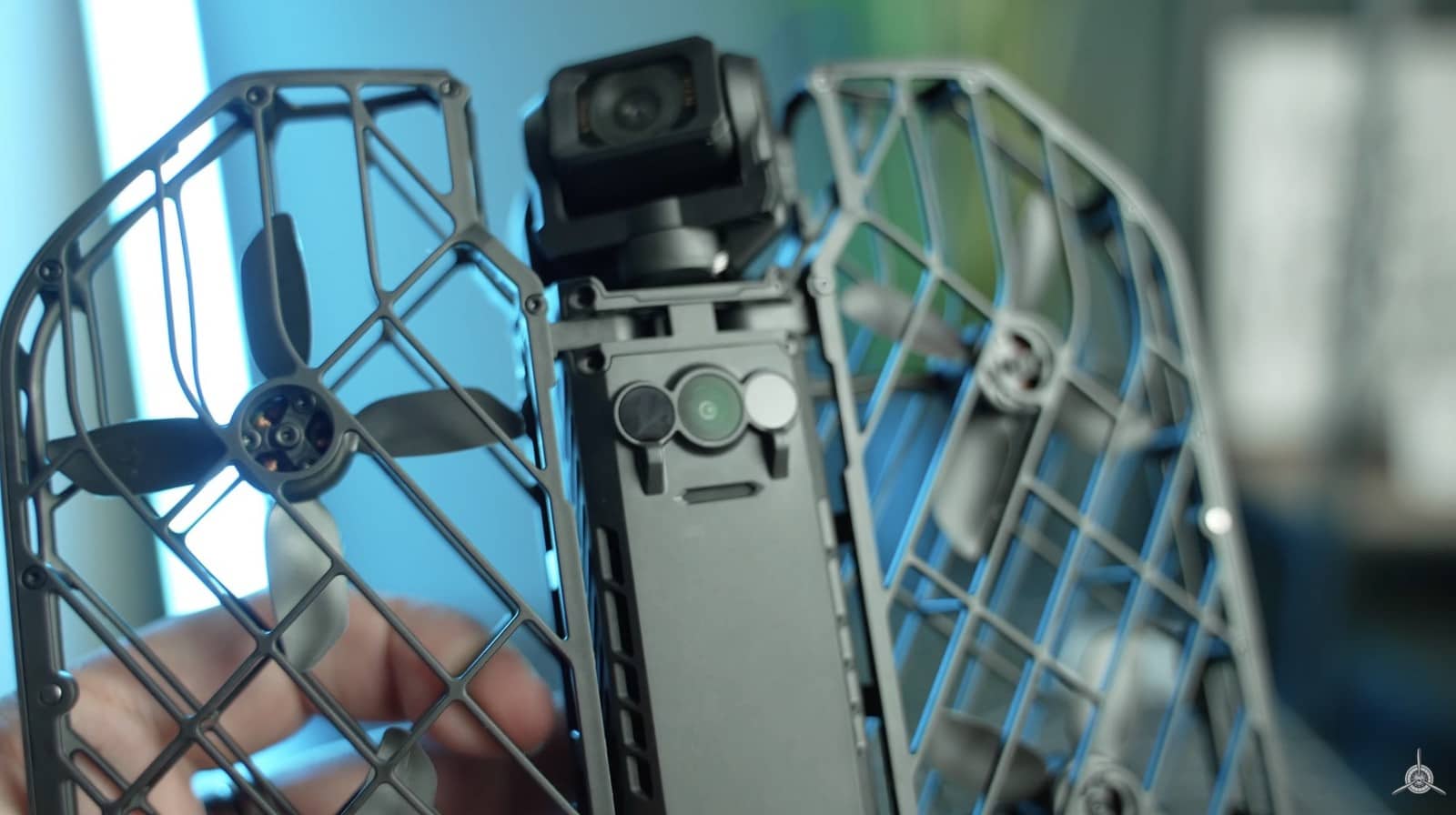 Palm detection sensors, mode display and joystick on the front of the X1 ProMax.