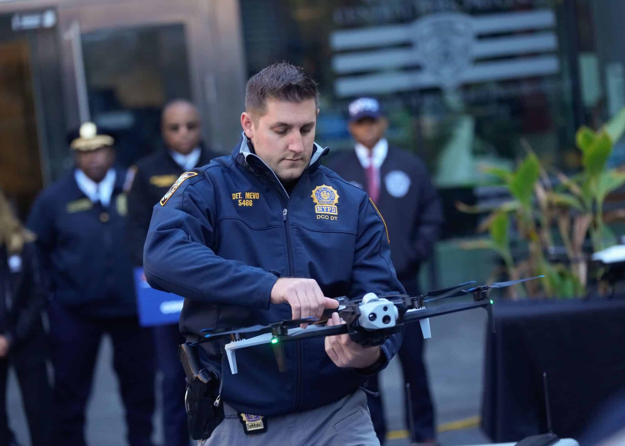 Skydio drone used by the NYPD as part of its Drone as First Responder program.