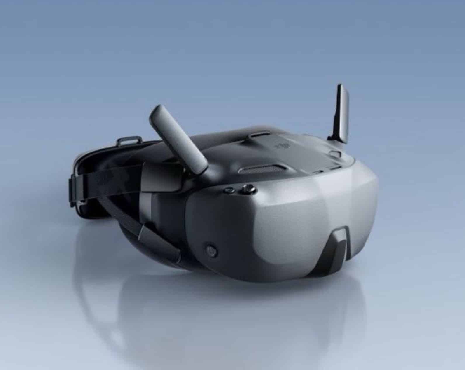 DJI Goggles N3 showing its dual top-mounted antennas and black-and-gray finish.