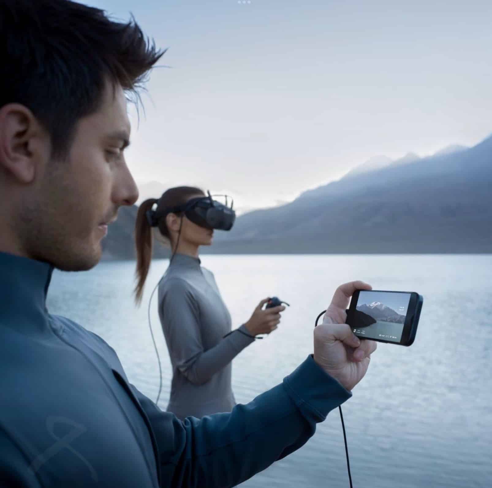 Another view of the DJI Goggles N3, showing its ventilation vents and padding.