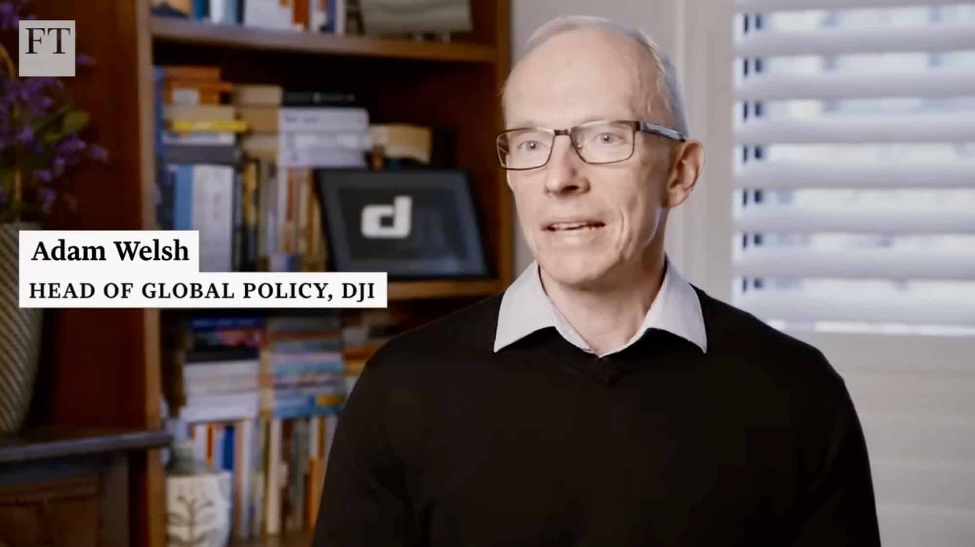 Adam Welsh, DJI's head of policy, speaking in the Financial Times short film.