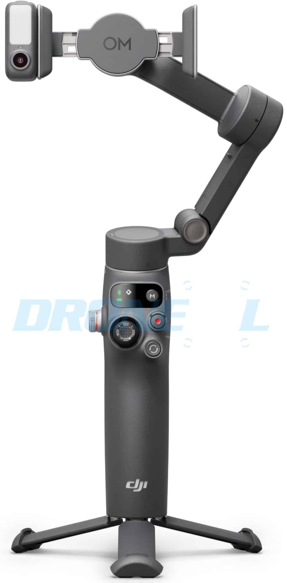 Front view of the Pro on its tripod with the tracking camera aimed at the viewer.
