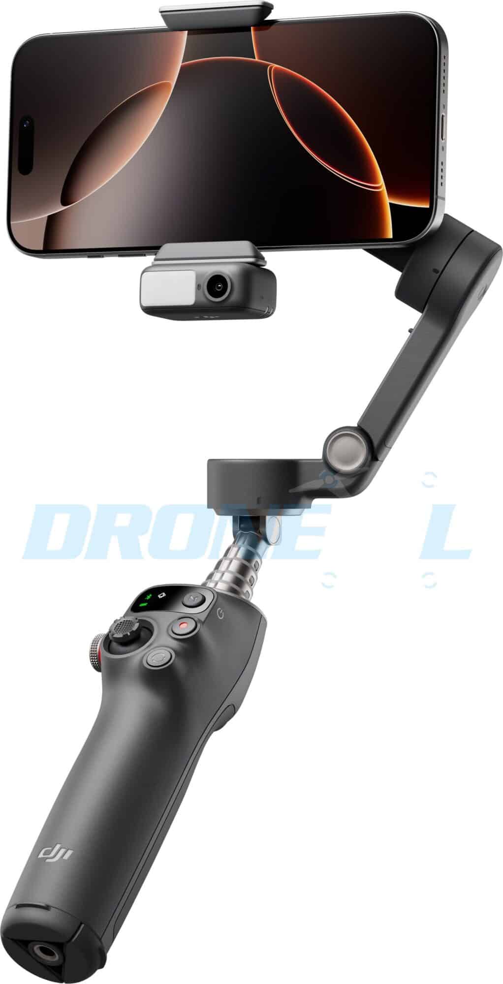 The Pro model with its telescopic rod partly extended and tracking camera attached.