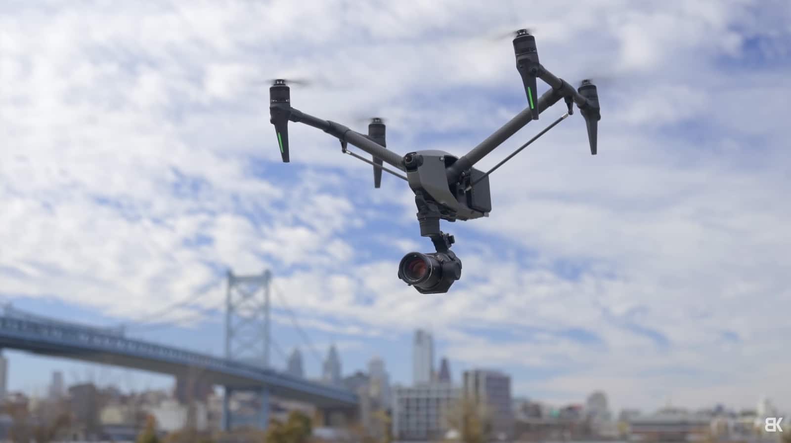 Billy Kyle flying a DJI drone on a paid client shoot.