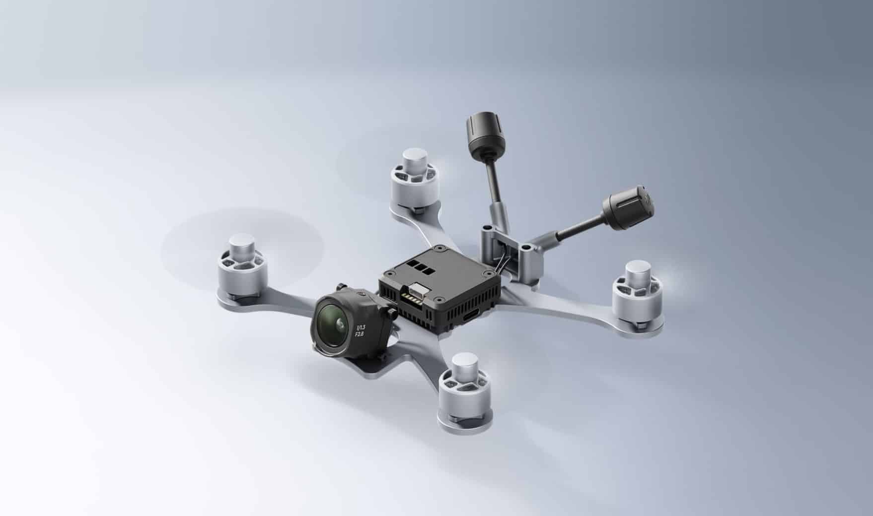 Freestyle FPV frame built around the O4 Air Unit Pro module and its camera.