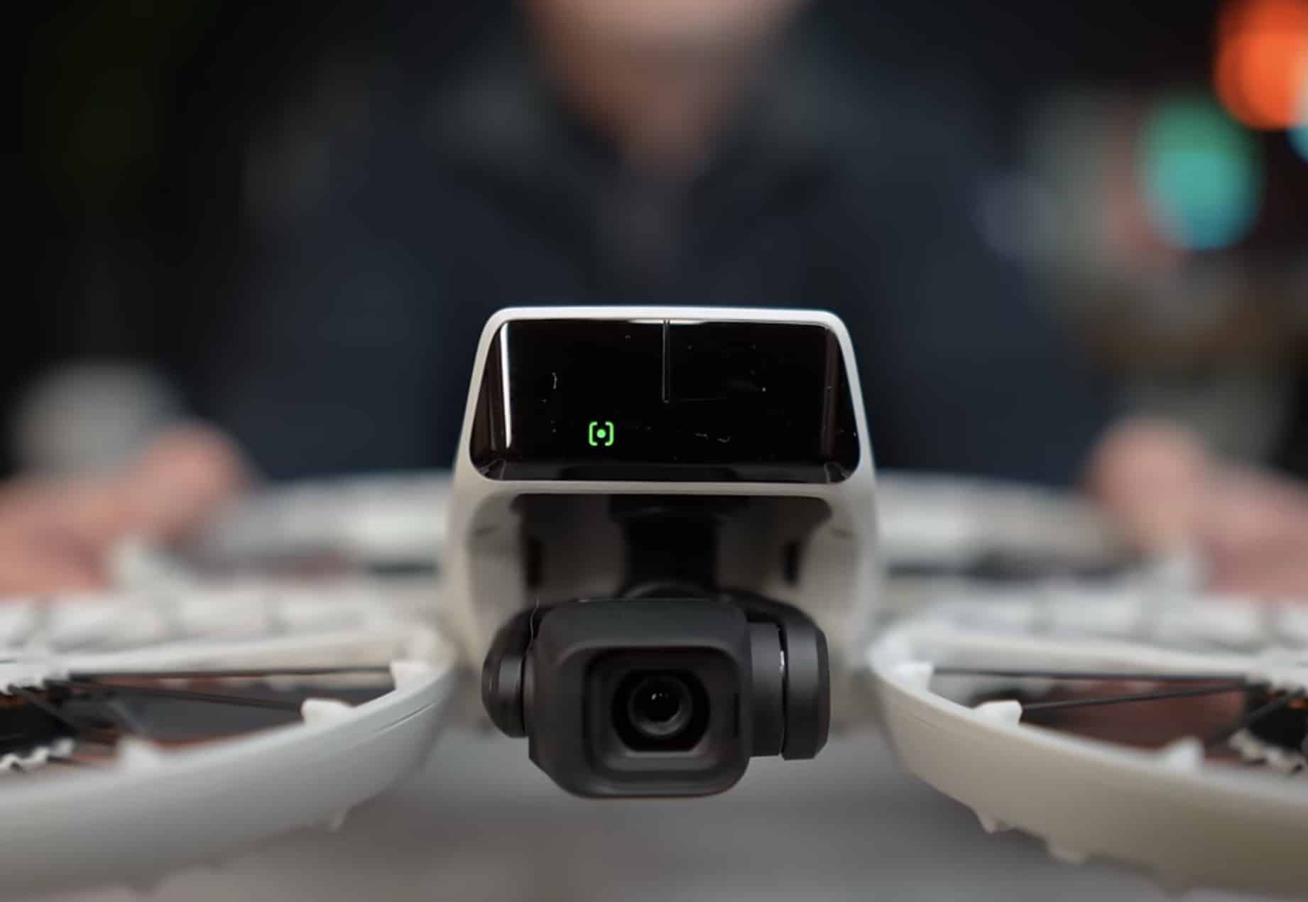 Front view of the Flip gimbal camera and its forward sensing window.