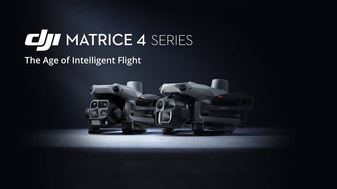 DJI Matrice 4 Series launch graphic reading The Age of Intelligent Flight.
