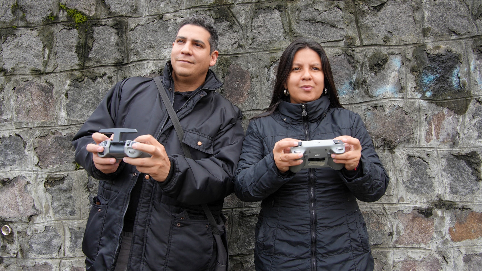 Two drone pilots