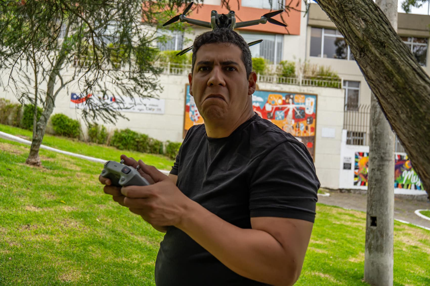 Man looking for his drone