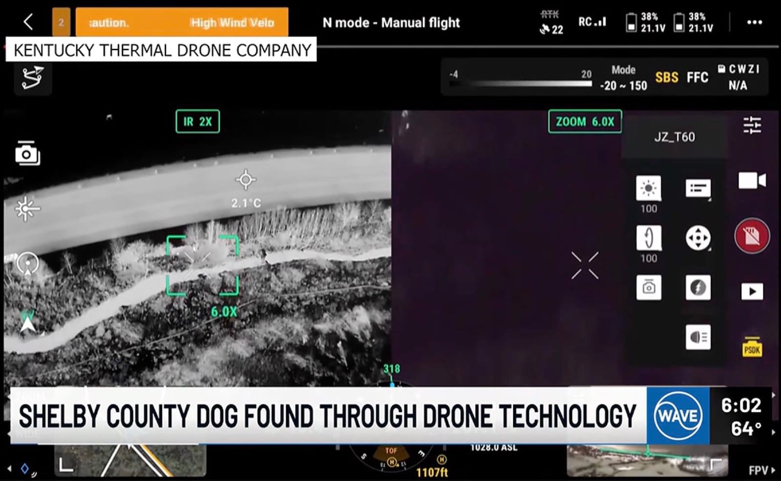 In a compelling demonstration of drone technology's practical applications, a thermal drone operator located a missing dog in Shelby County, Kentucky within five minutes after traditional search methods h