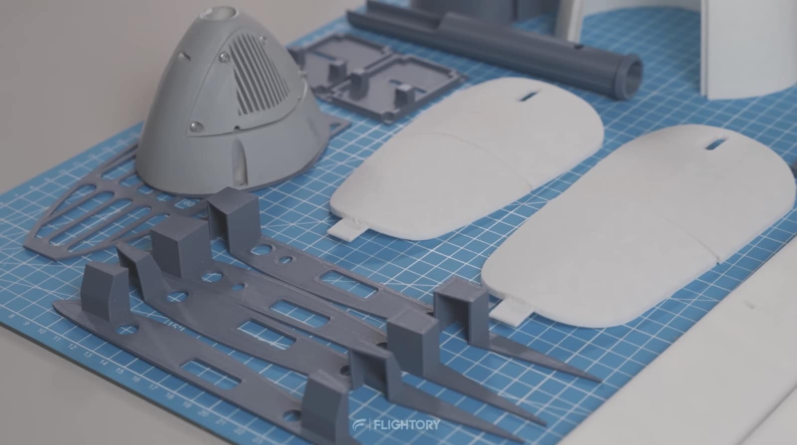 Printed Stallion fuselage sections fresh off the Elegoo Neptune 4 Max printer.