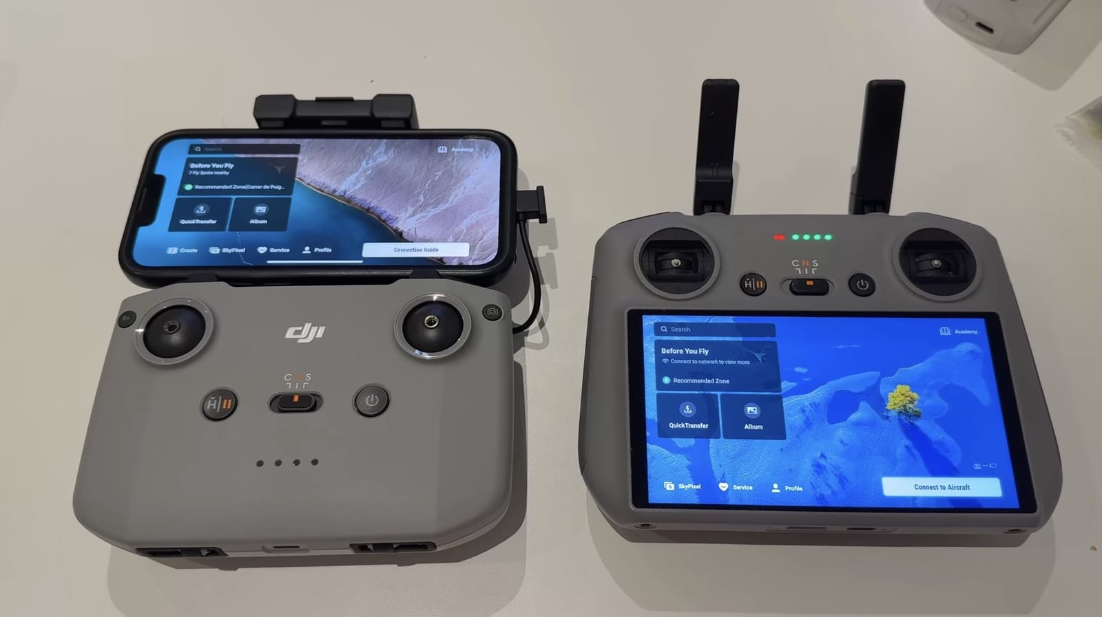 The DJI Flip launched by hand without a controller for the autonomous tracking run.