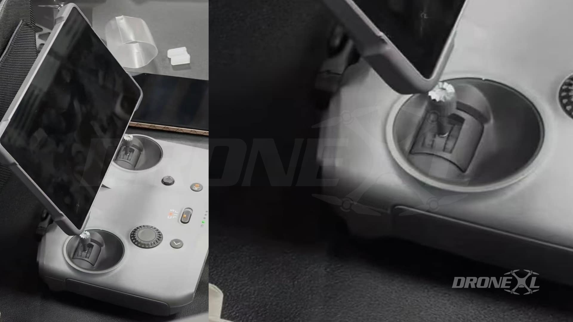 The DJI RC PRO 2 seen in a car or shop.