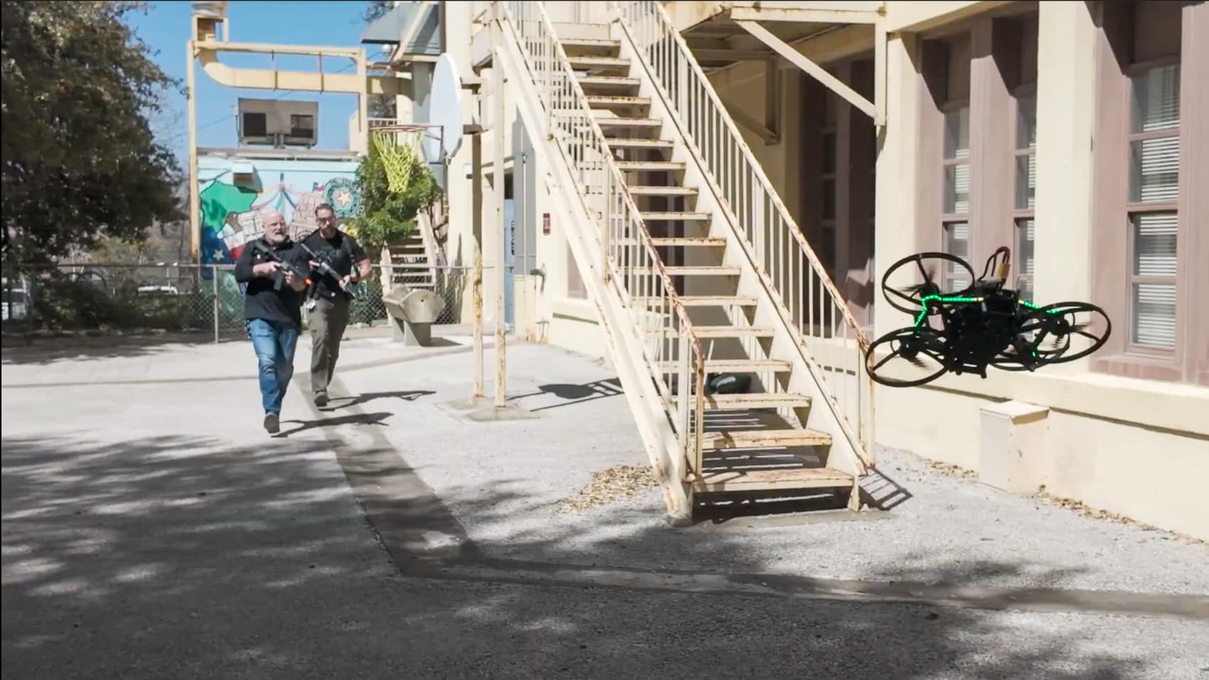 Campus Guardian Angel non-lethal defense drone used for school active shooter response