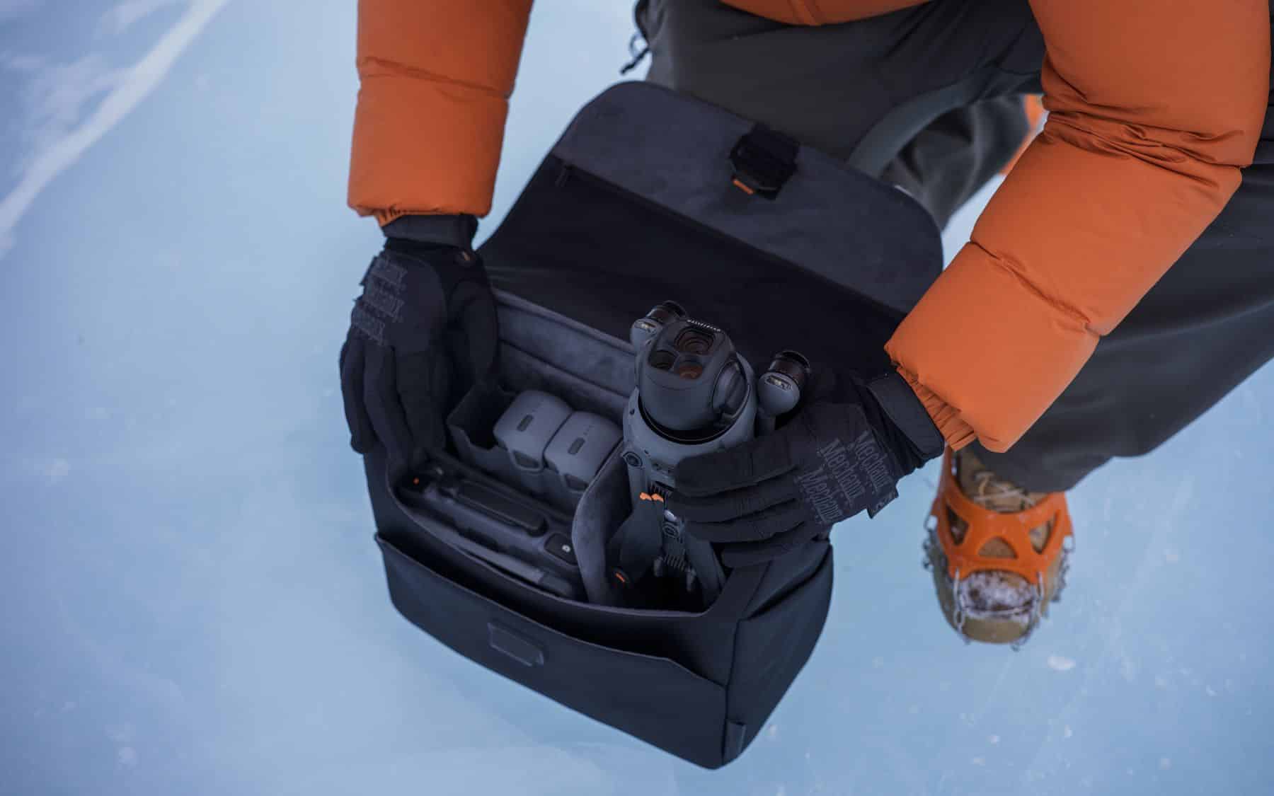 The shoulder bag included with the Mavic 4 Pro Fly More and Creator combos.