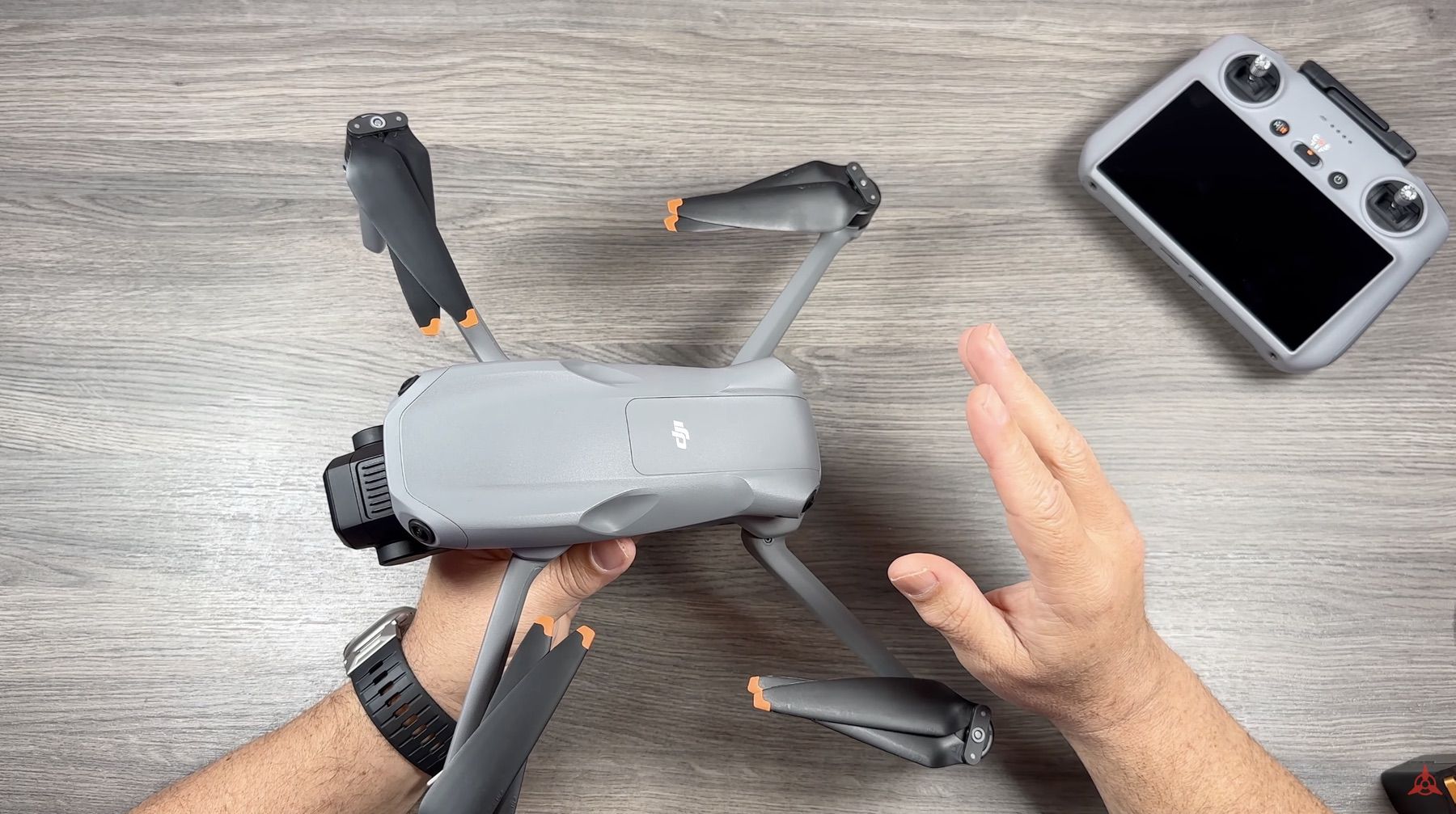 The foldable DJI Air 3S, sized between the Mini 4 Pro and Mavic 3 lines.