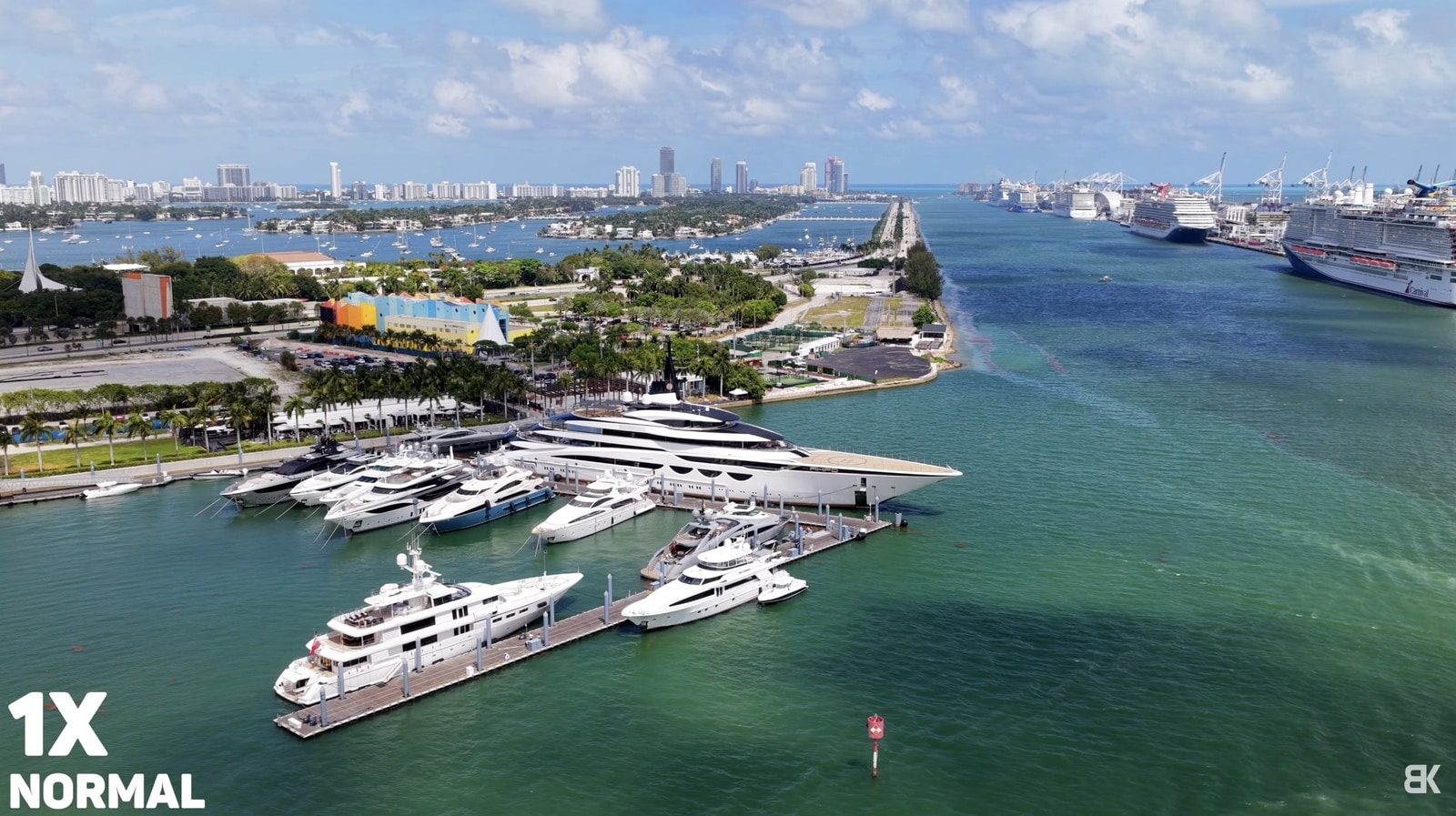 Dutch angle clip of Sunny Isles Beach high-rises shot with the Infinity Gimbal.
