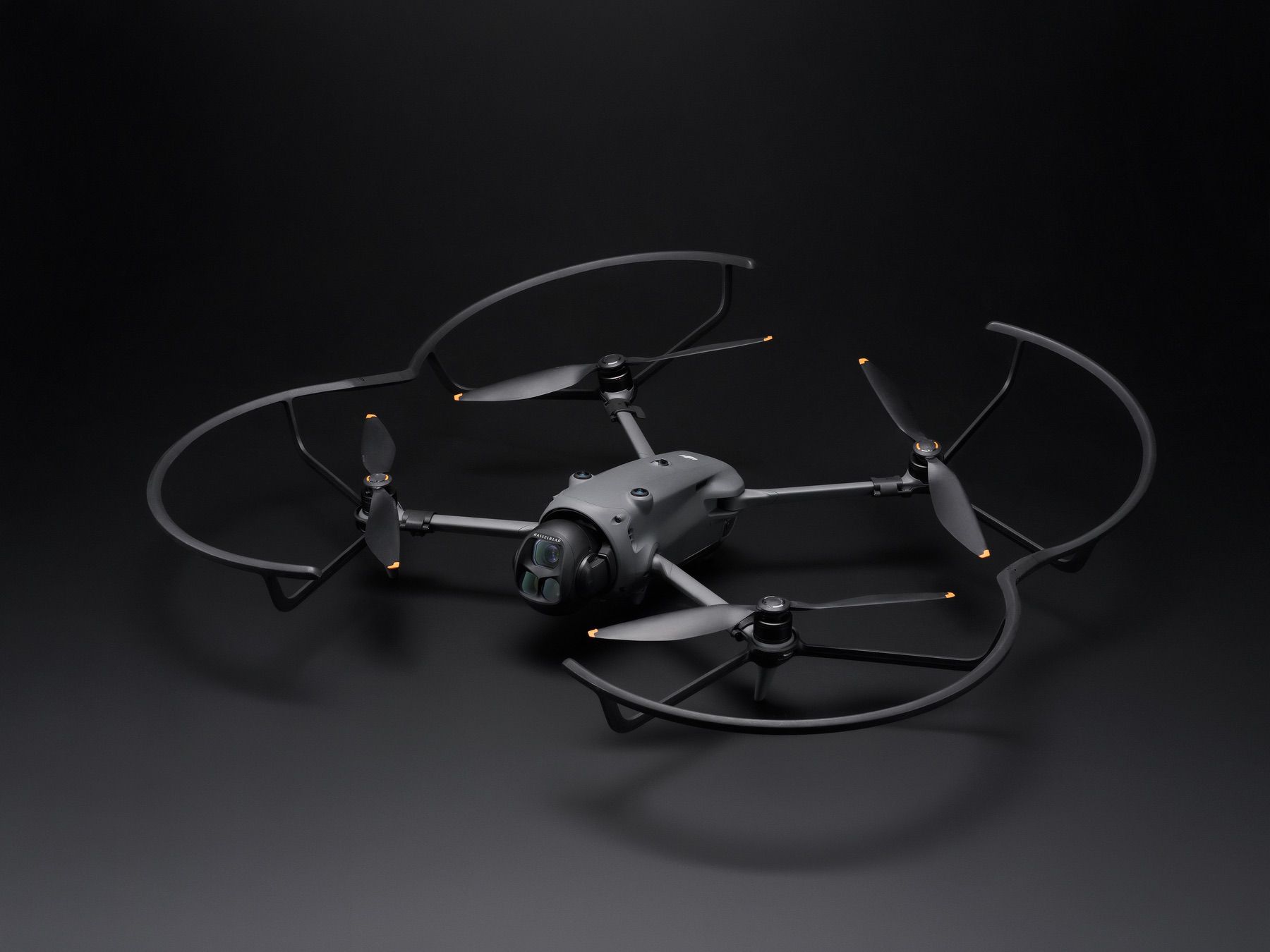 The DJI Mavic 4 Pro fitted with its 360-degree propeller guard.