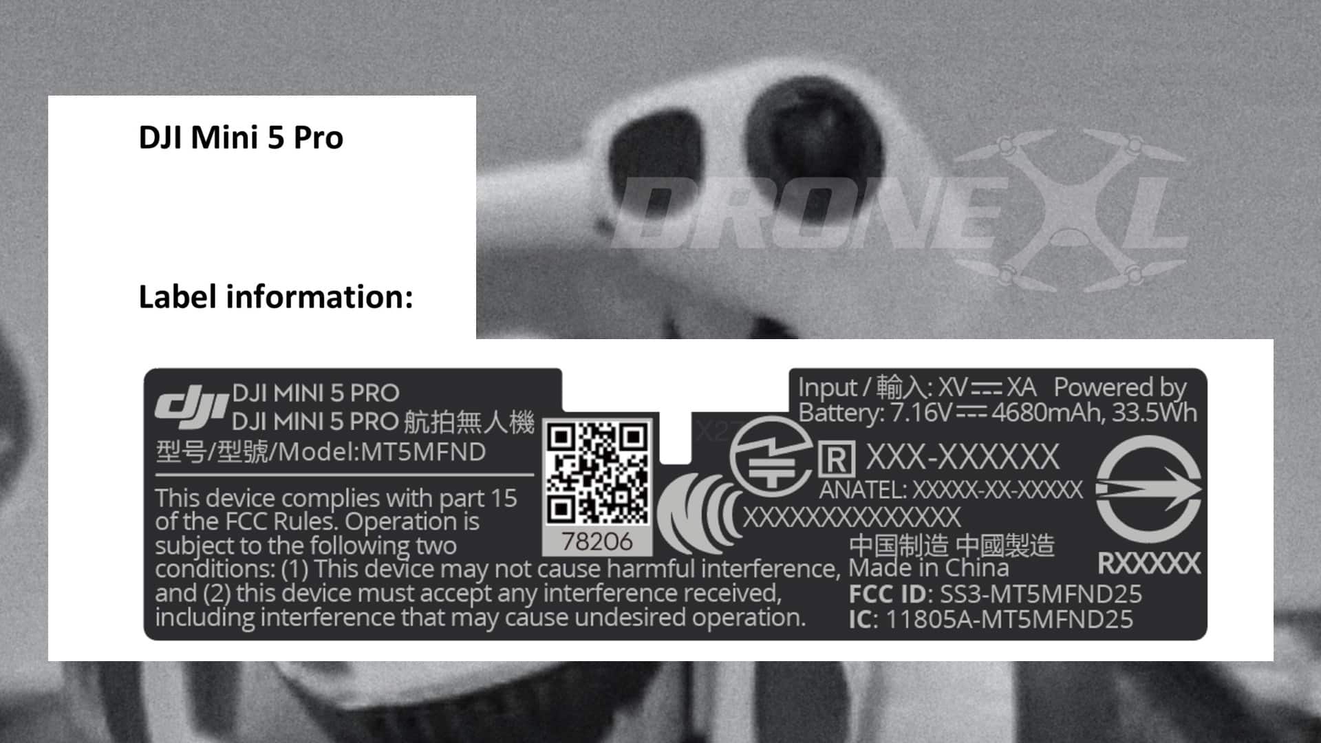 FCC Filing of the DJI Mini 5 Pro proof existence of the soon coming DJI Mini 4 succesor.
