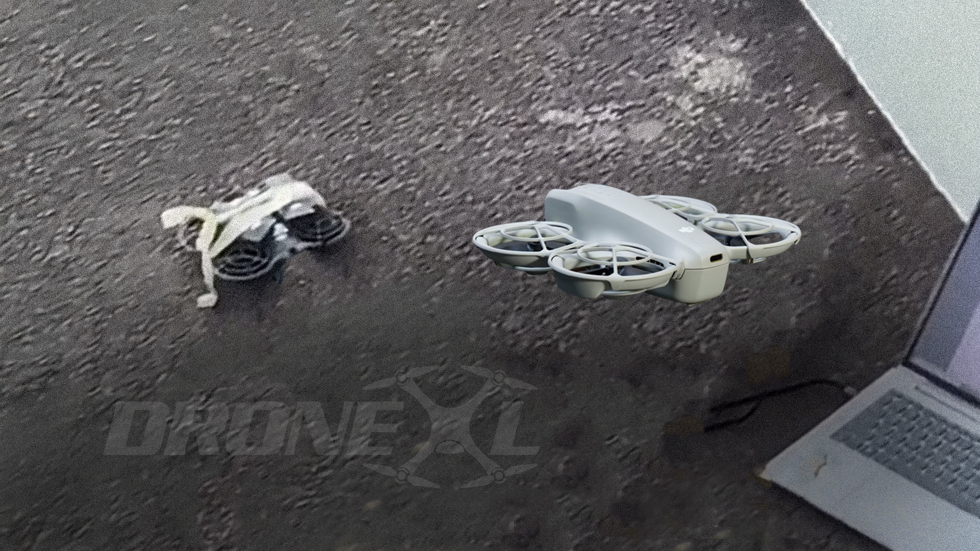 First sighting of the DJI Neo 2. Seen in video next to the DJI Avata 3.