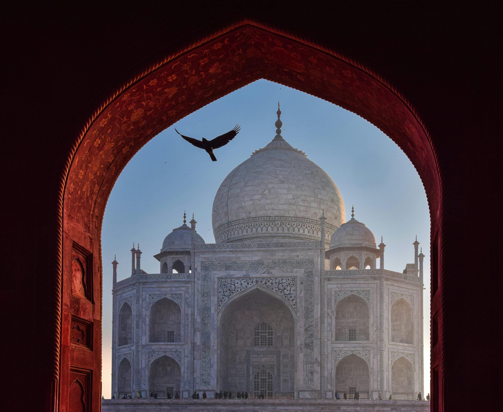 drone india taj mahal