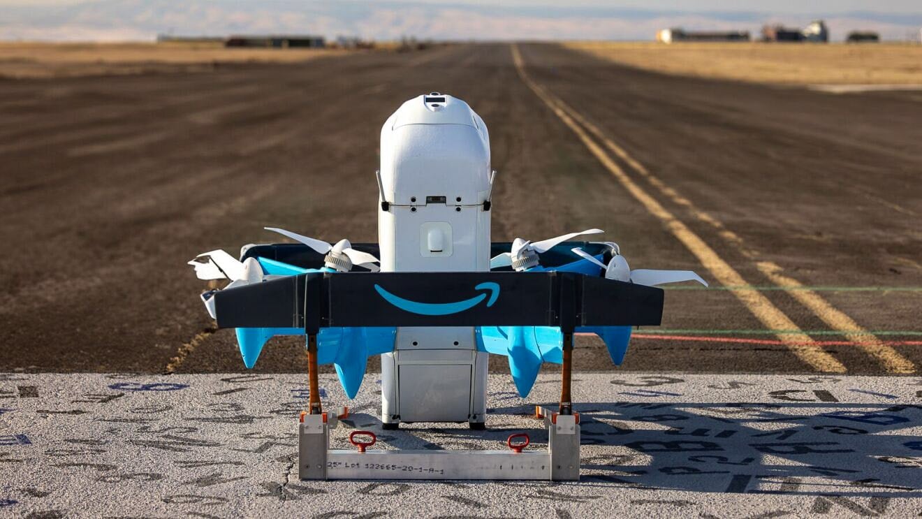 amazon drone uav delivery fly work uas