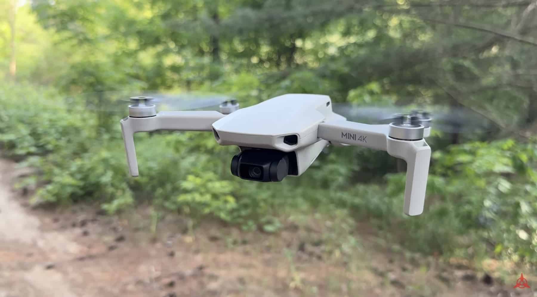 The Mini 4K flying a QuickShots path, one of its automated camera moves.