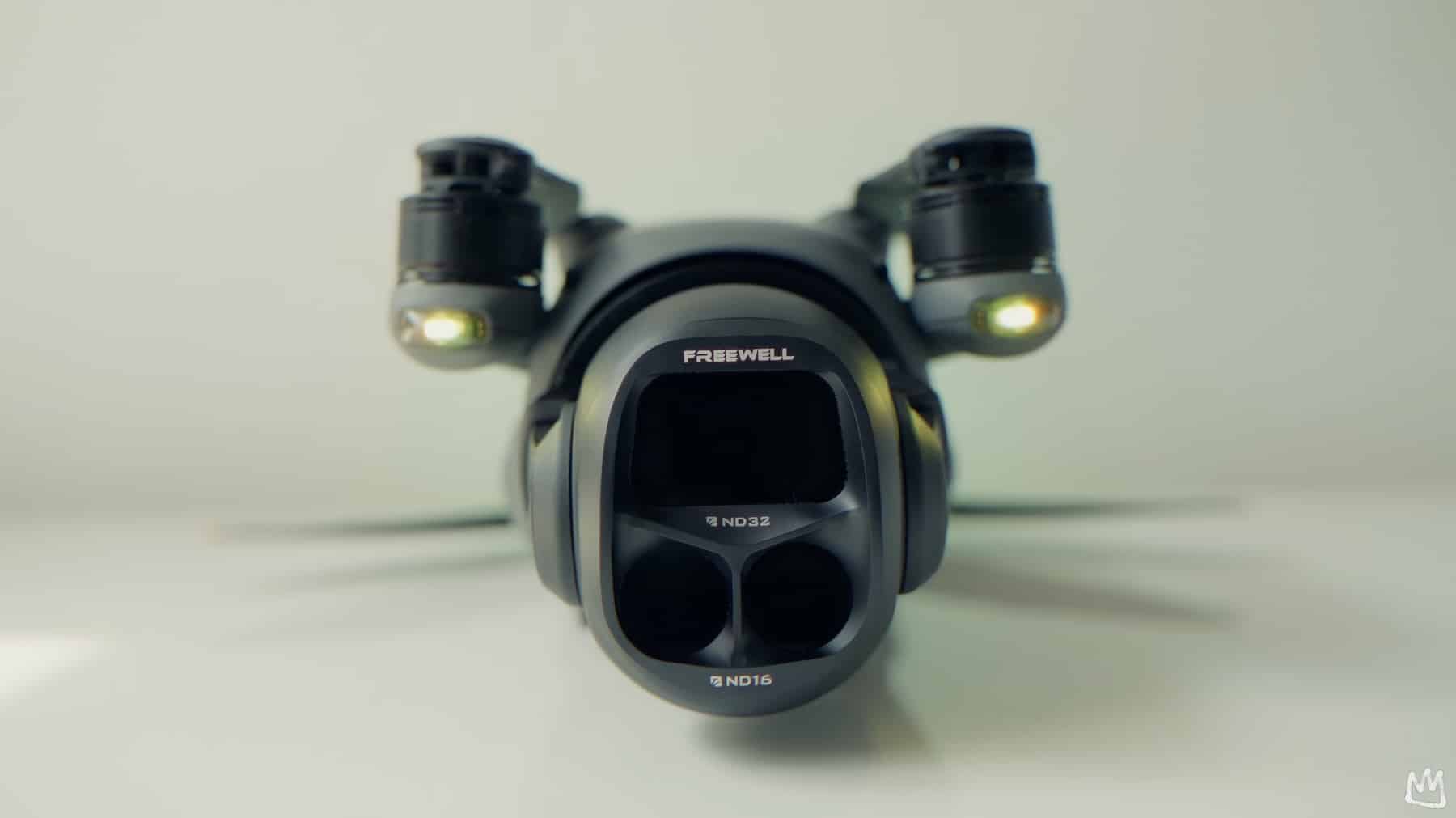 Freewell filter fitted over the Mavic 4 Pro camera cluster.