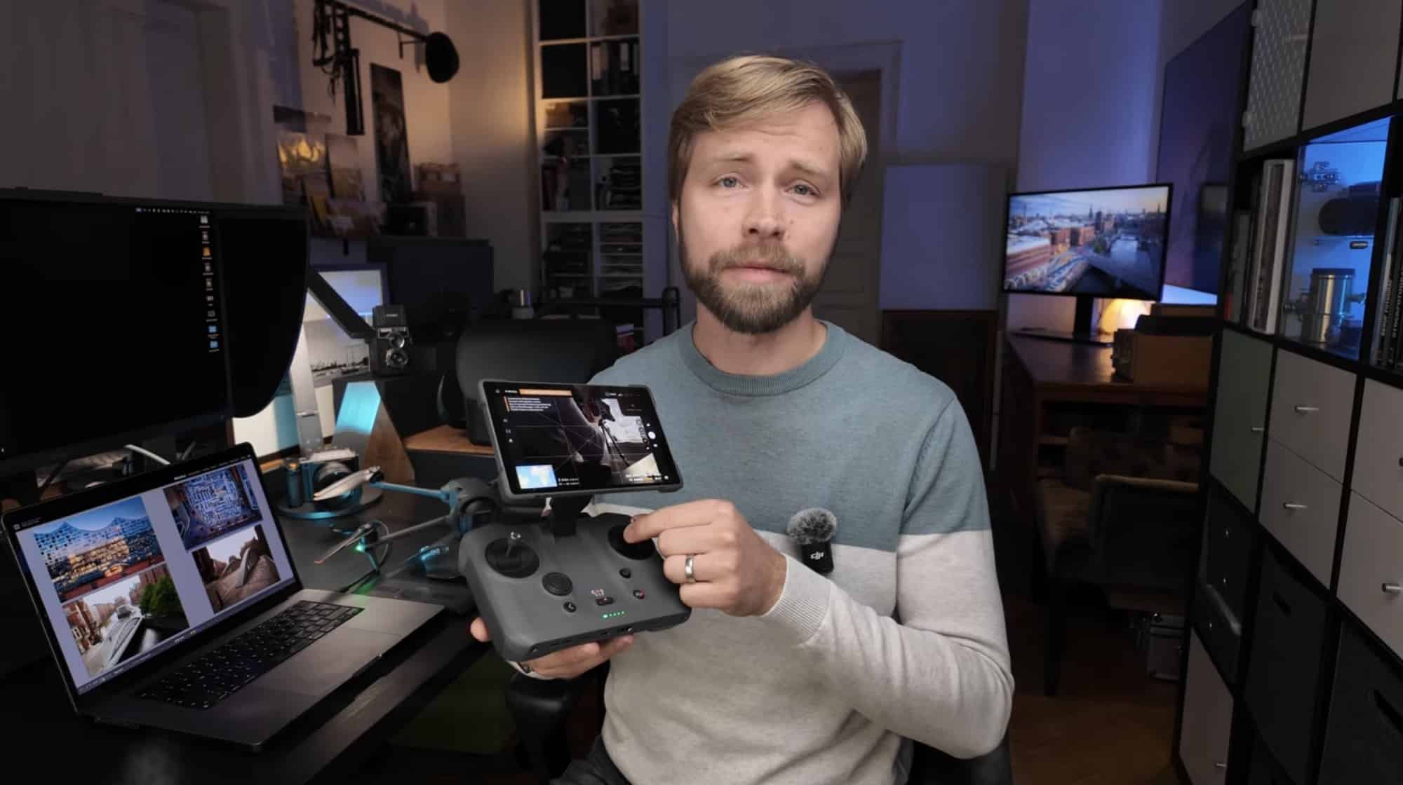 The RC2 Pro controller's 7-inch, 1,600-nit display used for exposure adjustments.