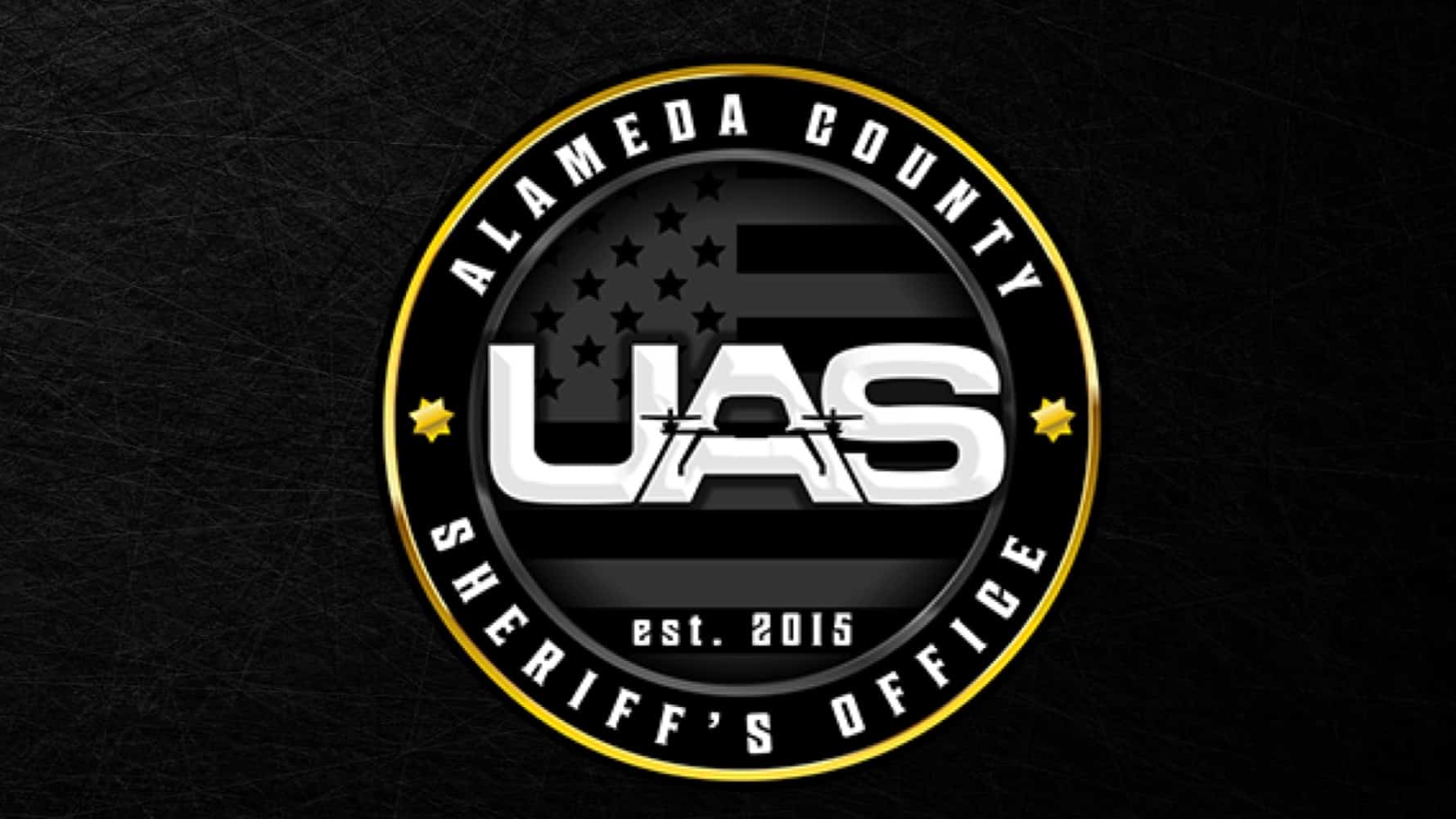 The Alameda County Sheriff Office UAS unit badge, established 2015.