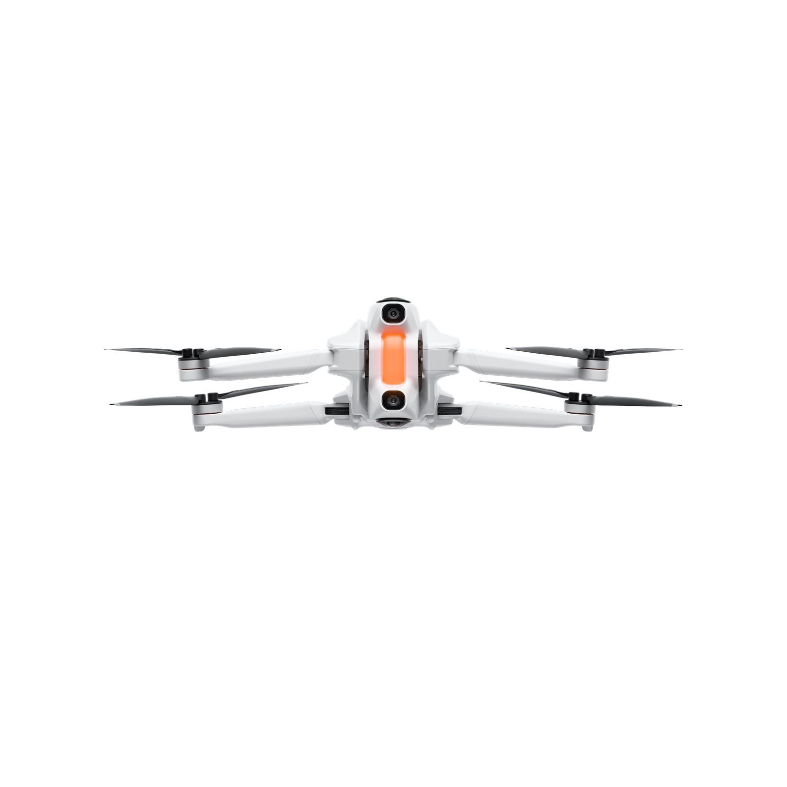 Symmetrical front elevation of the A1 with an orange stripe down the body.