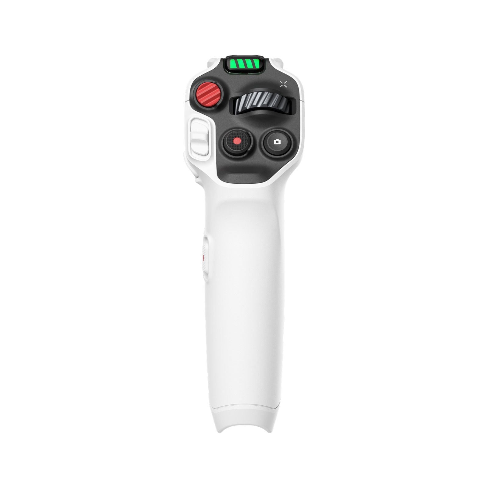 Straight-on view of the Grip controller with its shutter and record buttons.