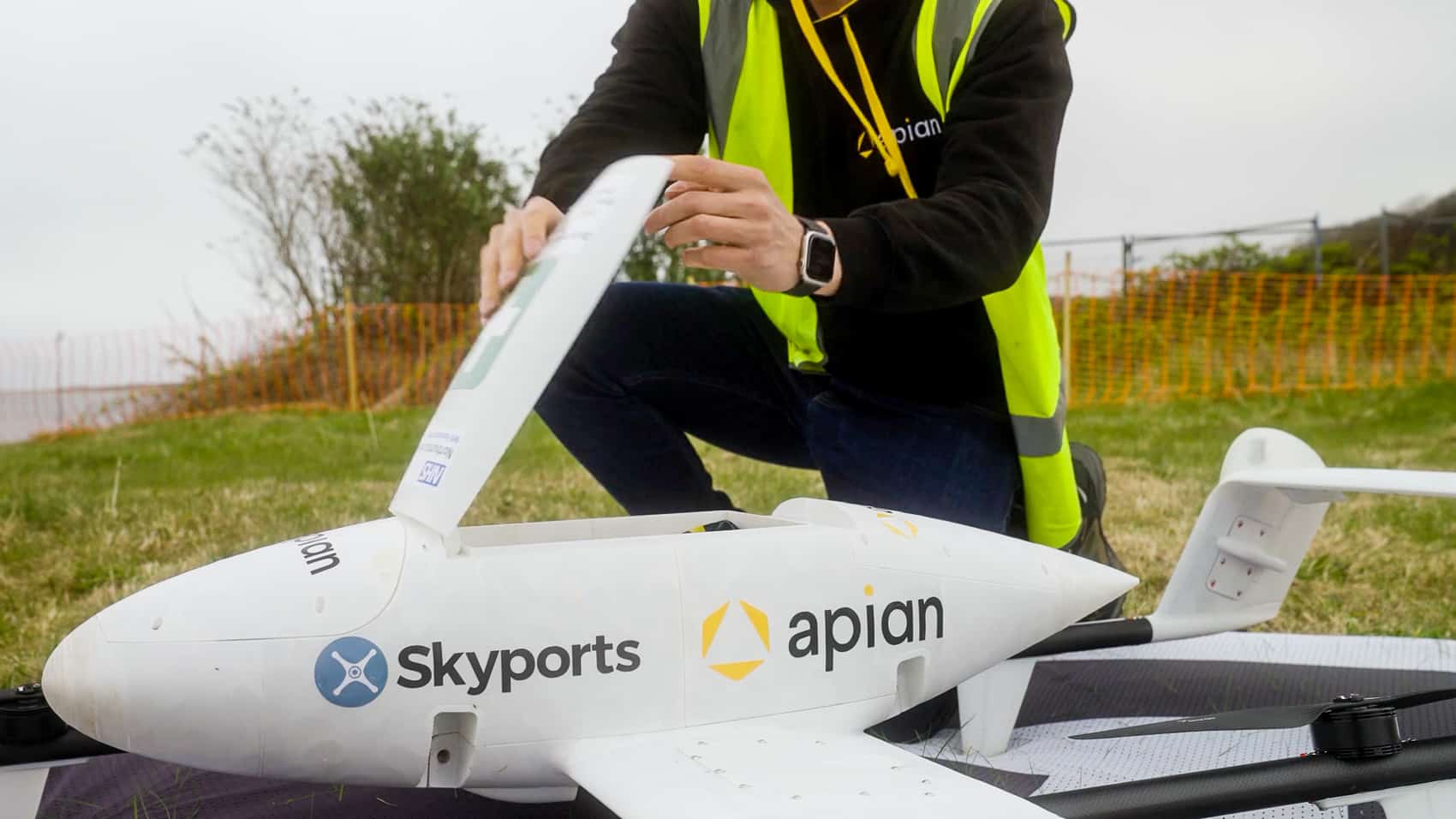 Skyports Drones Fly Medical Supplies drone UK