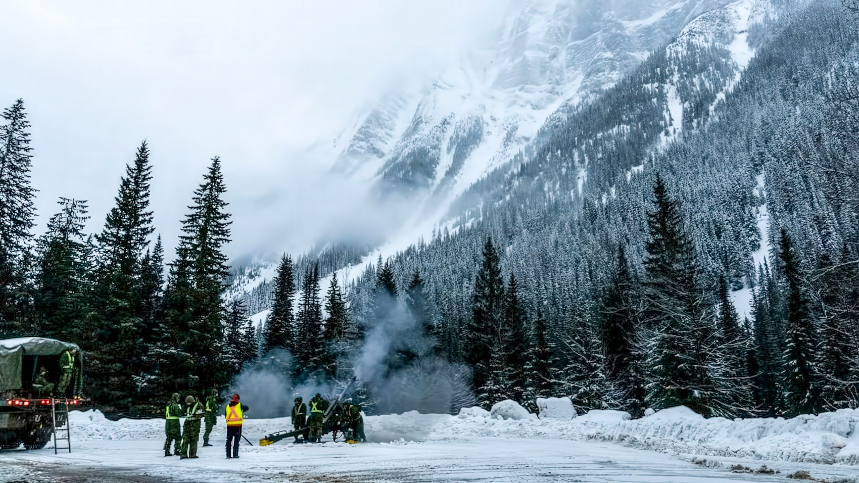 canada drone drones avalanche bomb