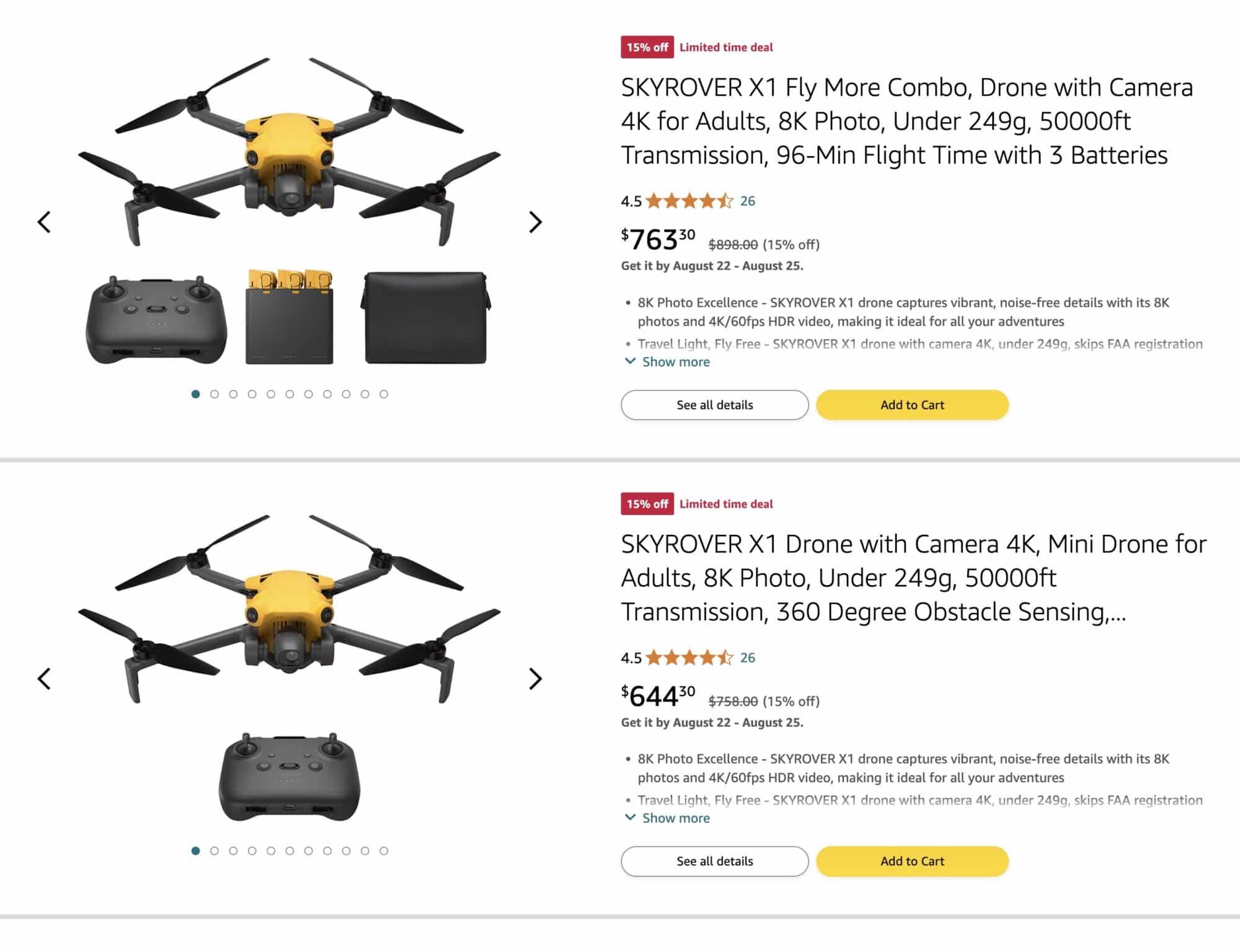 SkyRover X1 For Sale At Amazon - $644 For This Rebranded DJI Mini 4 Pro Mini Drone