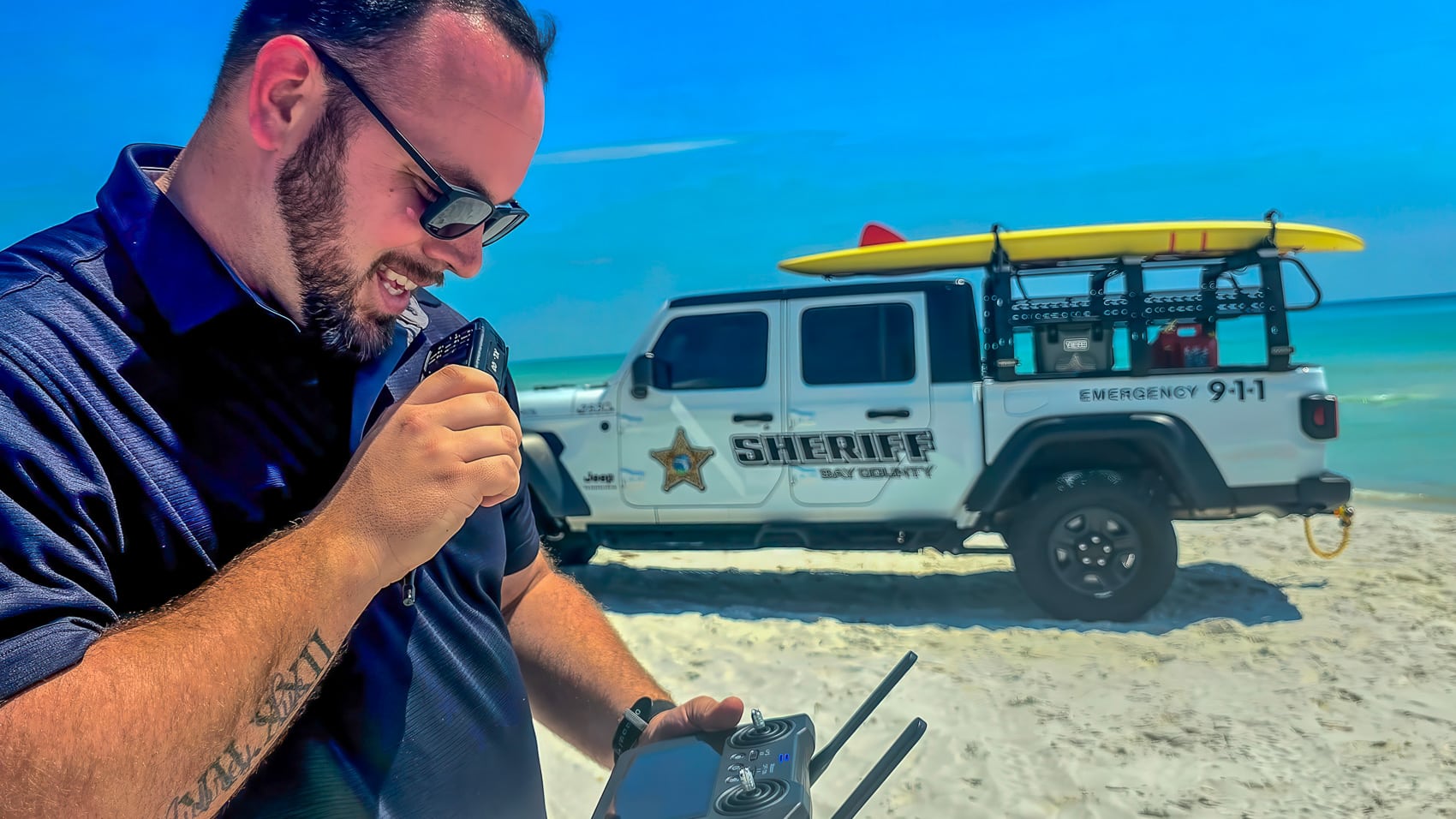 Florida Sheriff's Teledyne SIRAS Drone Drops Lifelines to Swimmers