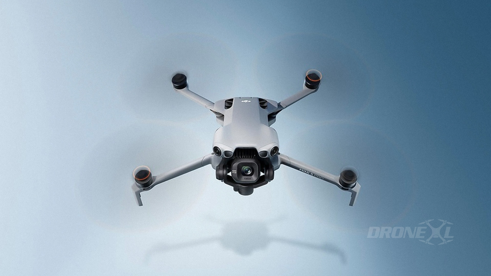 Leaked front view of the DJI Mini 5 Pro sub-250-gram drone in flight.