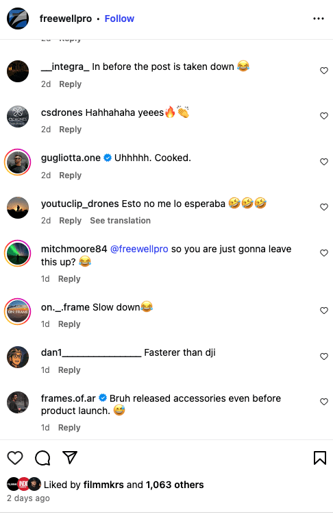 Screenshot of Instagram comments joking about the early filter announcement.
