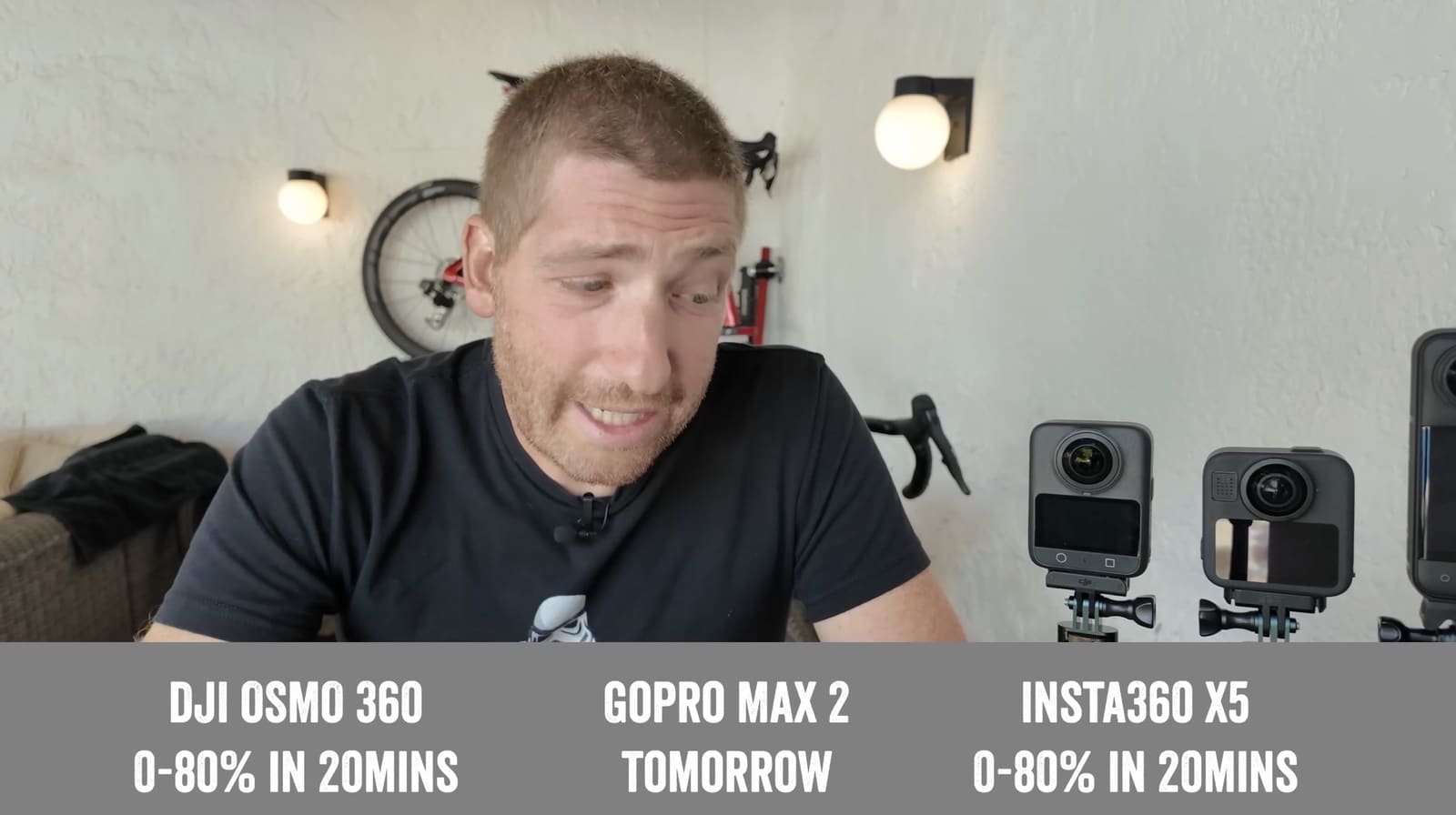 Battery capacities in milliamp hours listed for each of the three cameras.