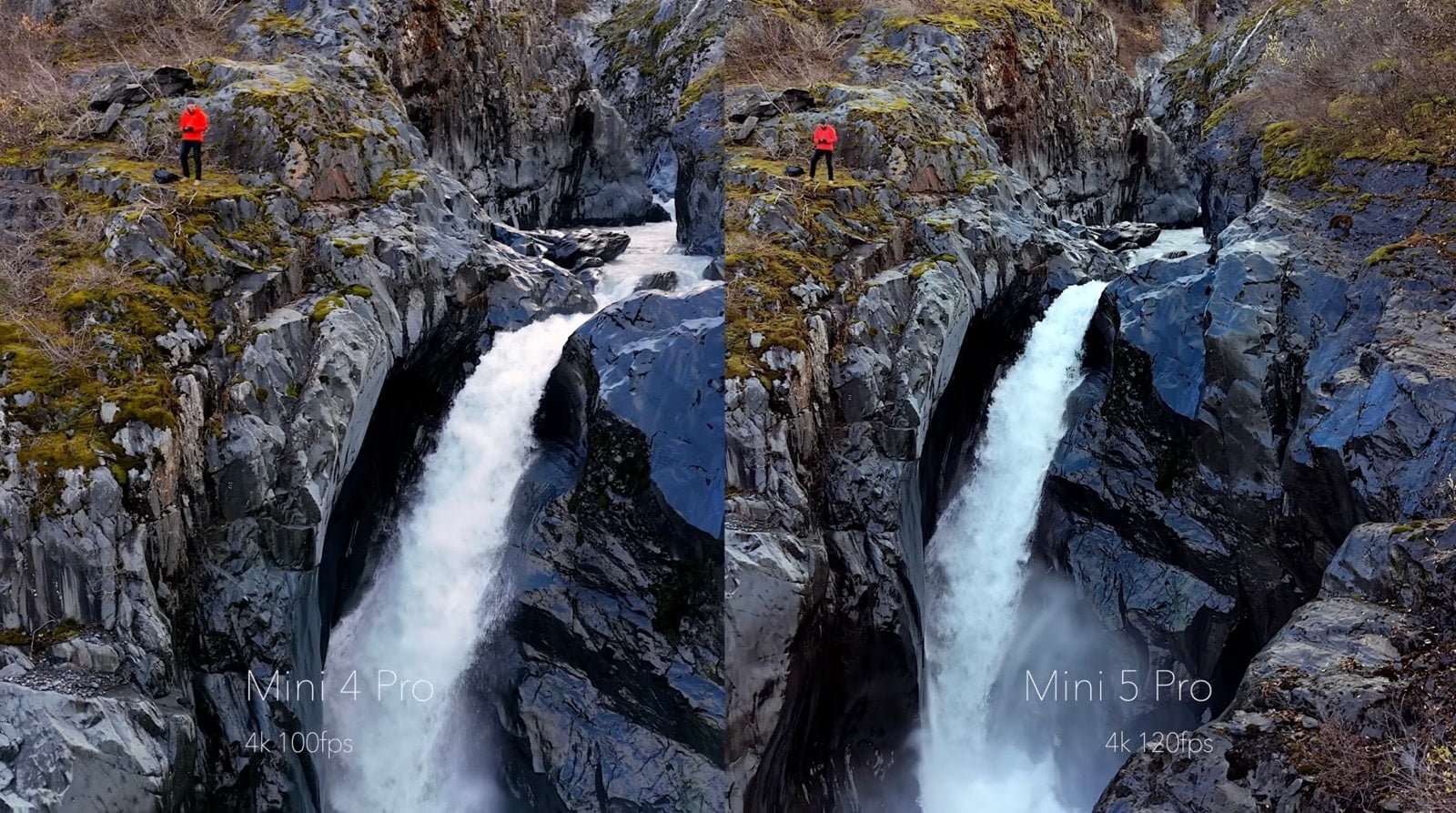 Slow-motion test frame shot at 120 frames per second on the Mini 5 Pro.