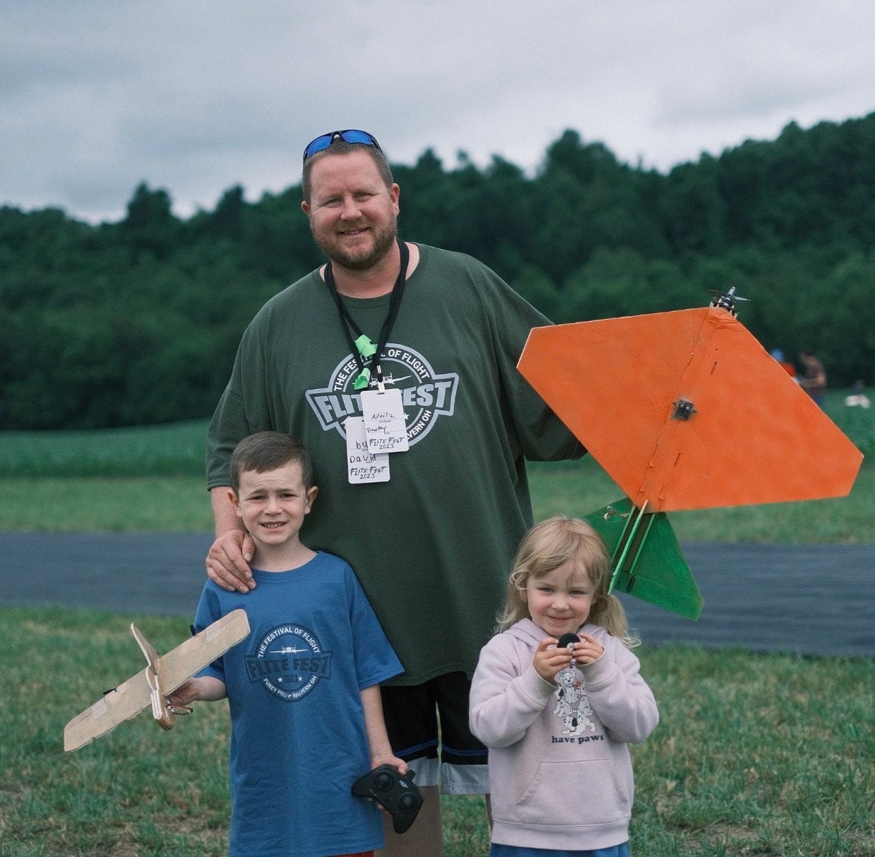 A hand launch sends a fixed-wing model into the air at Flite Fest 2023.