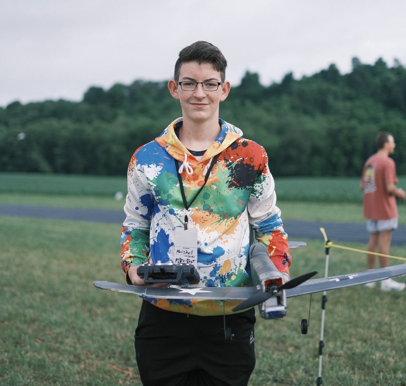 A pilot lining up a landing approach in afternoon light at Flite Fest 2023.