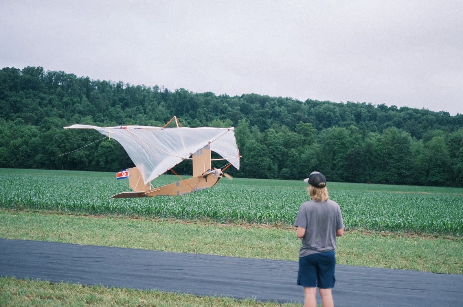 A model carried out toward the launch point at Flite Fest 2023.