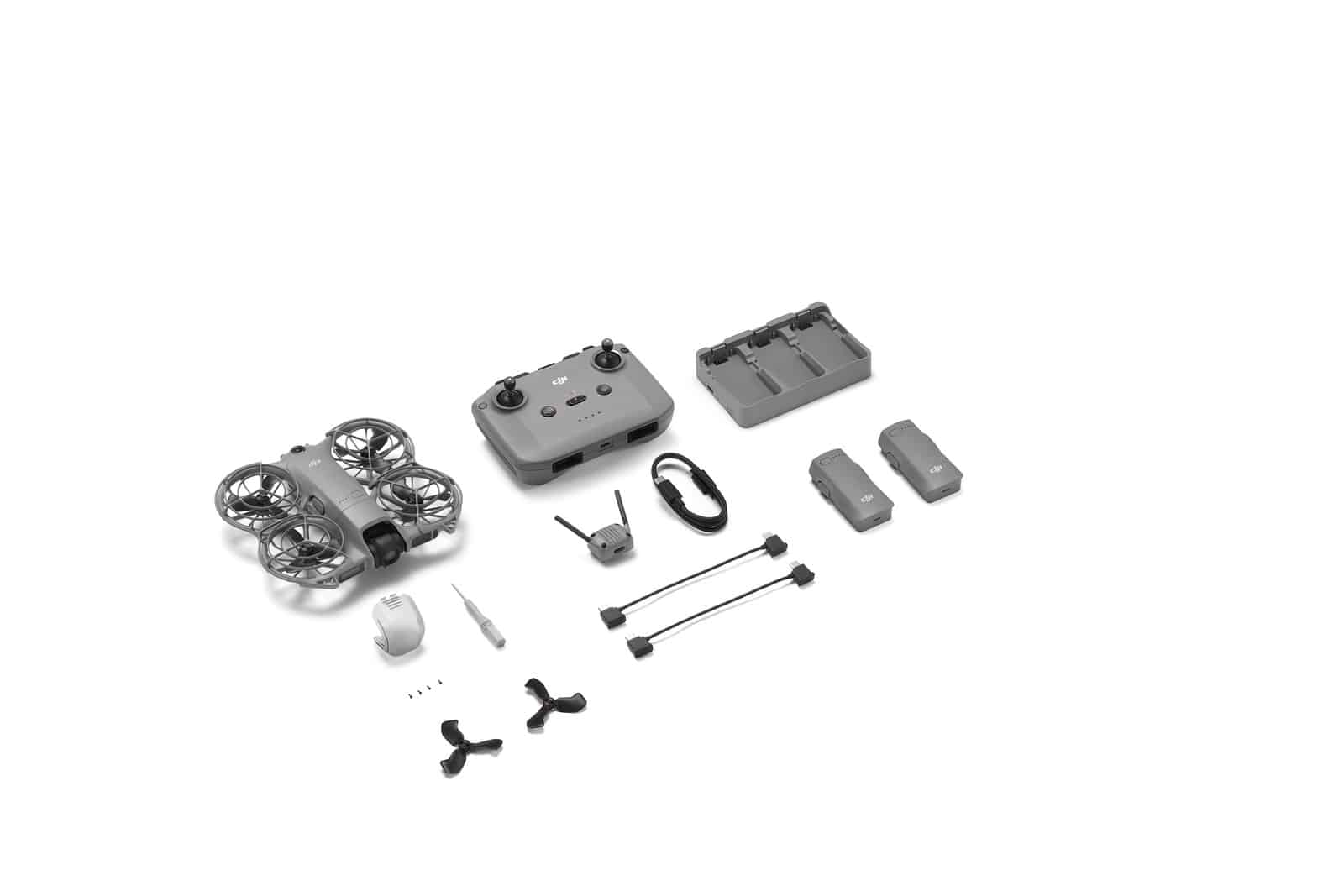 Side profile of the DJI Neo 2 showing the gimbal and camera housing.