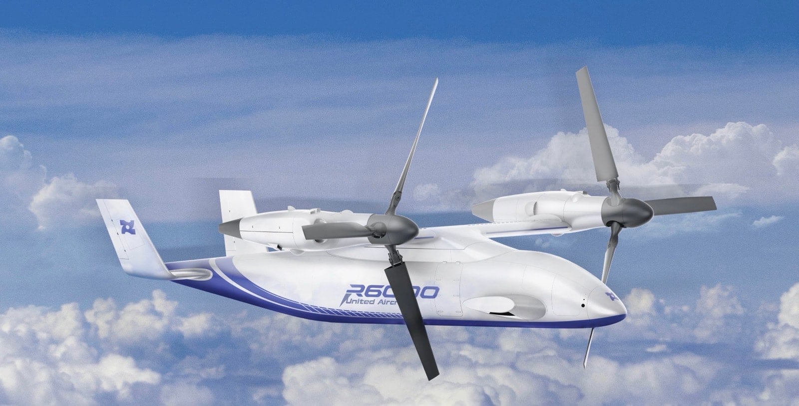 United Aircraft's Lanying R6000 tiltrotor, a 6-ton UAV for passengers or cargo.