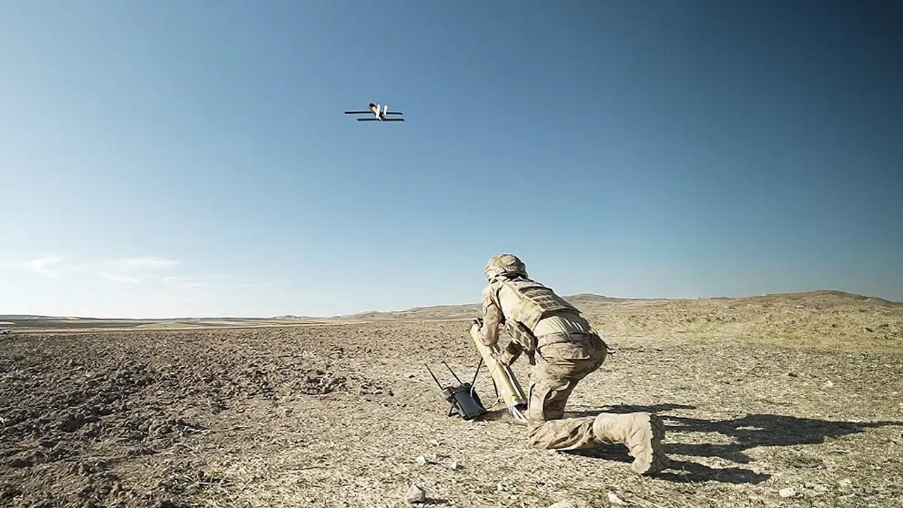 Soldier Utilizing the ALPAGU Loitering Munition