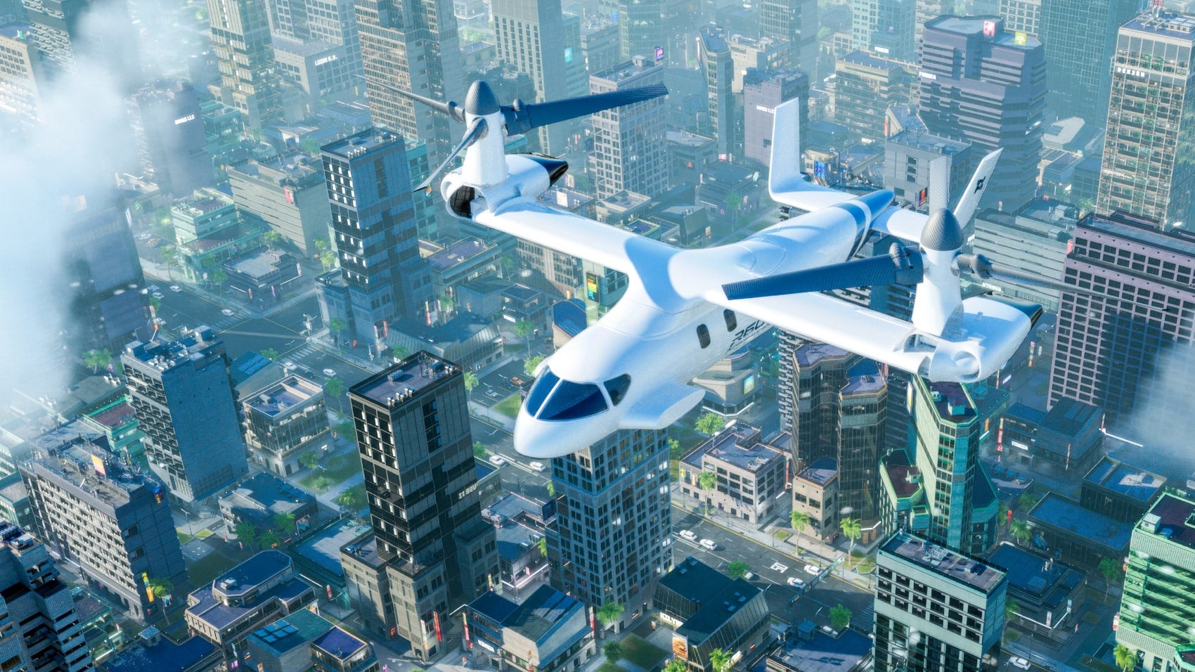 The R6000 in forward flight, flown by fly-by-wire with redundant avionics.