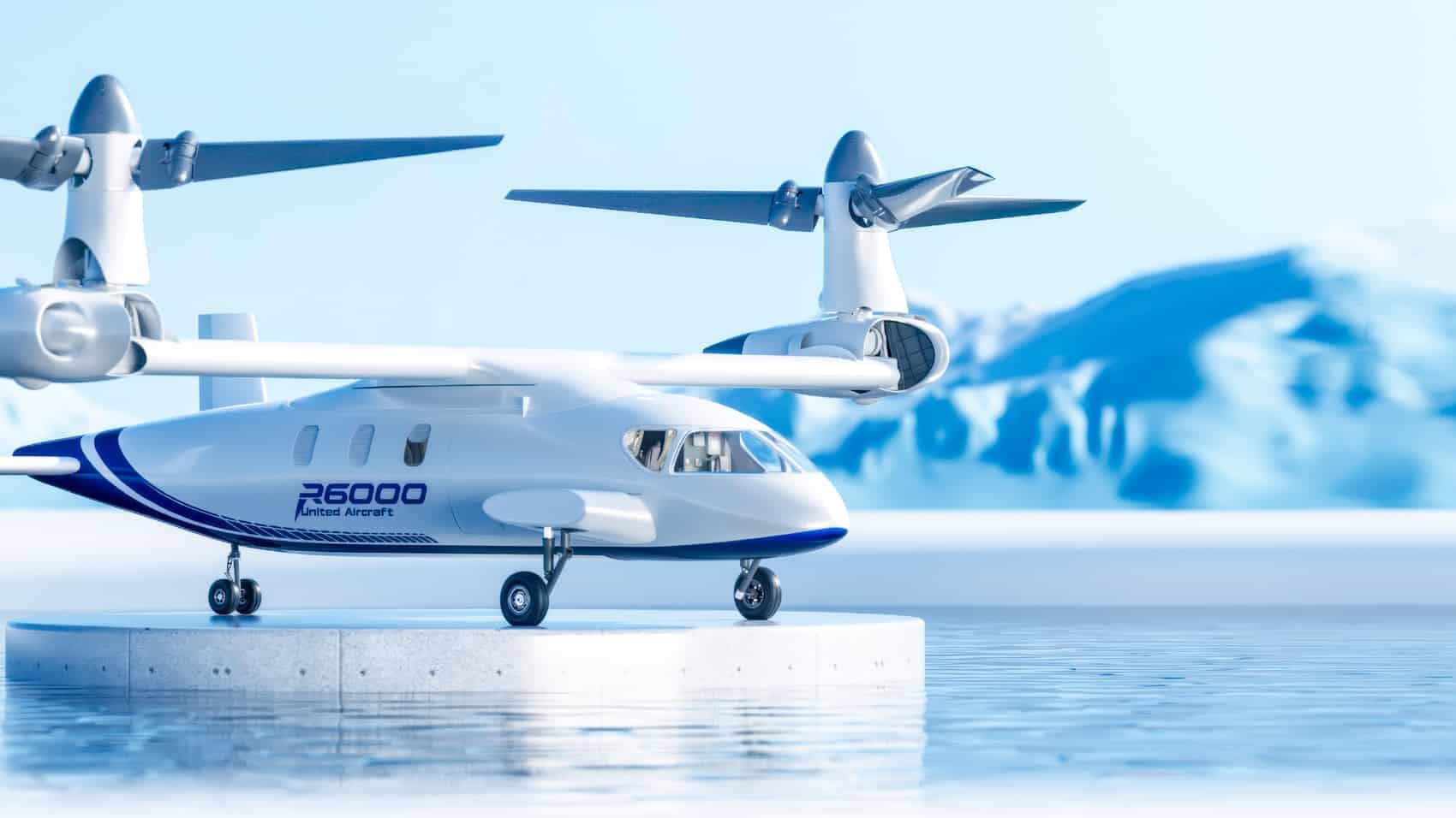 The R6000 airframe, sized to carry 12 passengers or an equivalent cargo load.